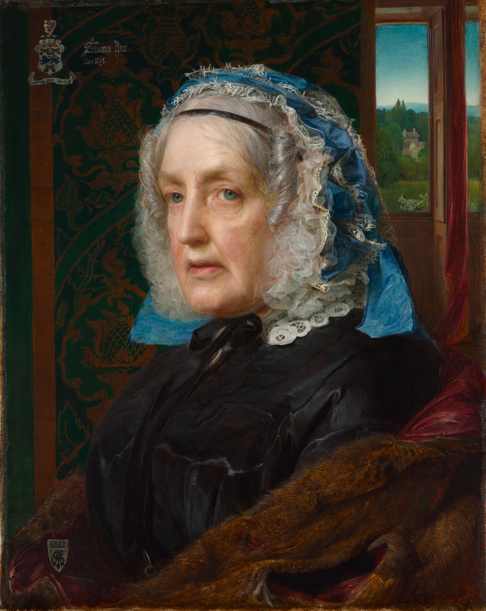 Portret van Susanna Rose, 1862 door Frederick Sandys