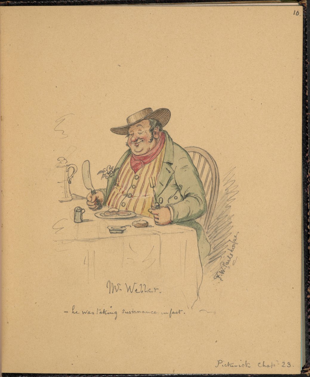 Scène uit Pickwick Papers, Mr Weller, uit een 