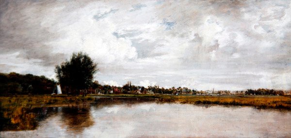 De rivier Yare bij Thorpe, nabij Norwich, ca. 1820-21 door Frederick Waters Watts