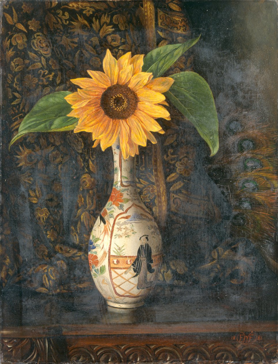 Een zonnebloem door Frederick William Frohawk
