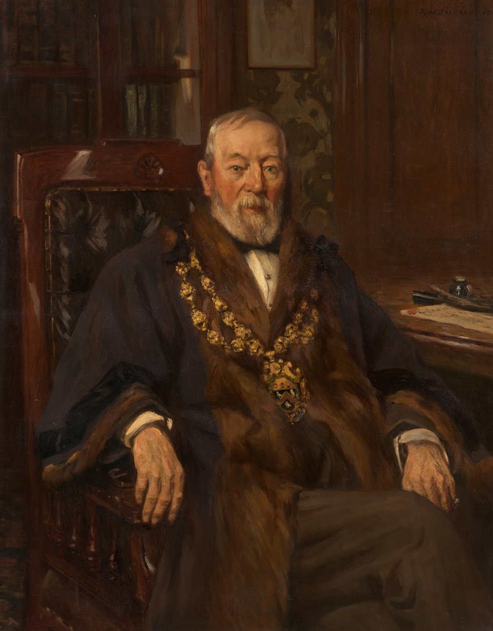 Portret van Abraham Crompton door Frederick William Jackson