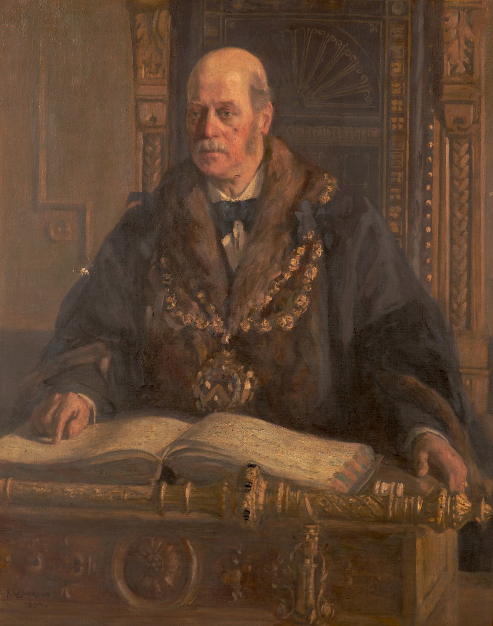 Portret van Alfred Waddington door Frederick William Jackson