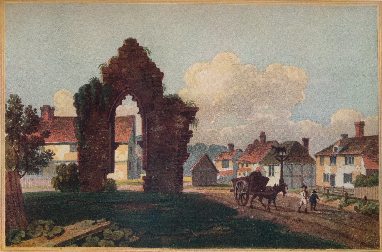 Restanten van een oude kapel, Milkhouse Street, nabij Cranbrook, Kent, 1813 door Frederick Wilton Litchfield Stockdale