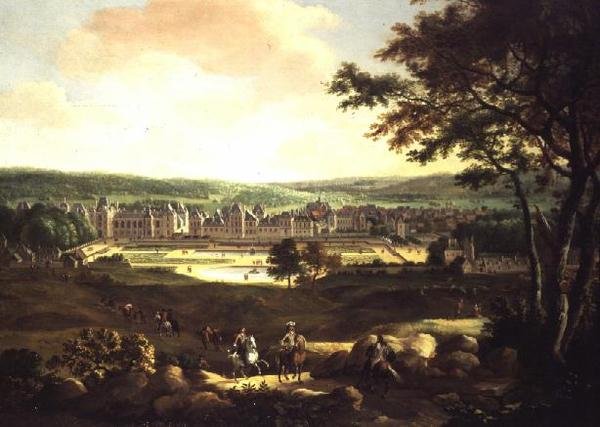 Jachtpartij van de hertog van Orléans in Fontainebleau door Frederick de Moucheron