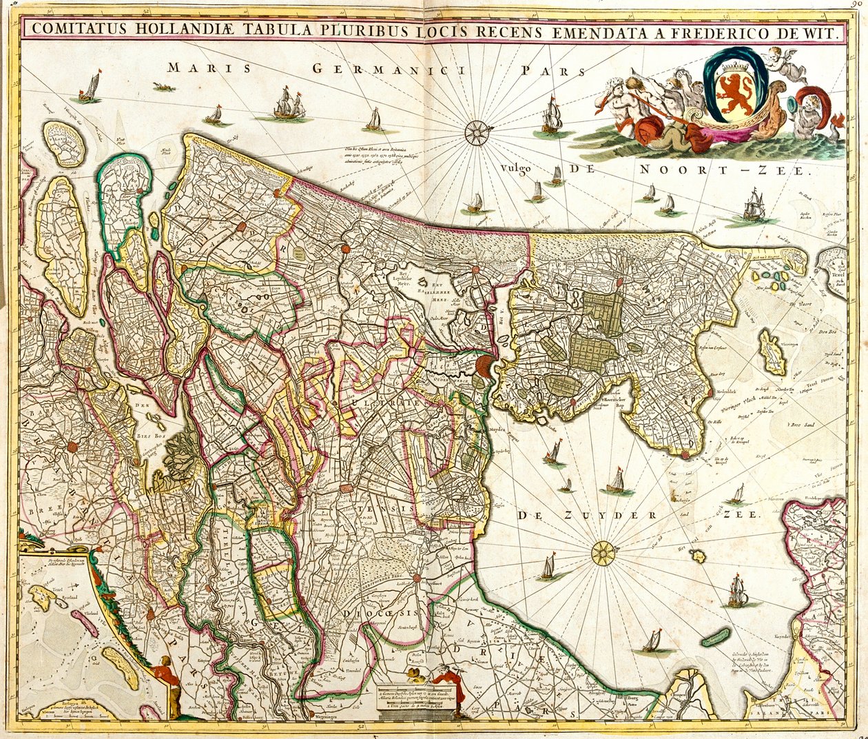 Gelderland, Utrecht, North Holland, South Holland, Netherlands door Frederick de Wit