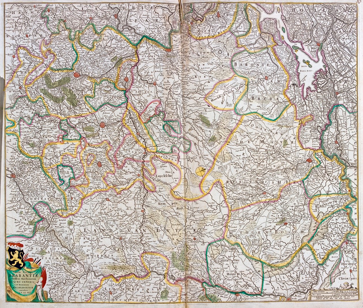 Zuid-Holland, Noord-Brabant, Vlaams Gewest, Wallonië, Brussels Gewest, Limburg, Nederland, België door Frederick de Wit