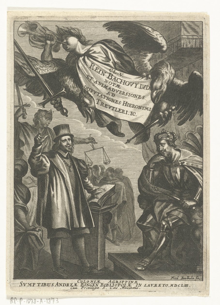 Disputaties van Reinhard Bachow von Echt en Hieronymus Treutler door Frederik Bouttats (I)
