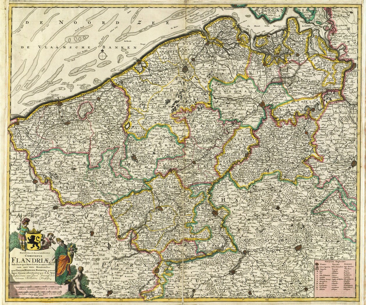 Novissima et Accuratissima Comiatus Flandriæ door Frederik de Wit