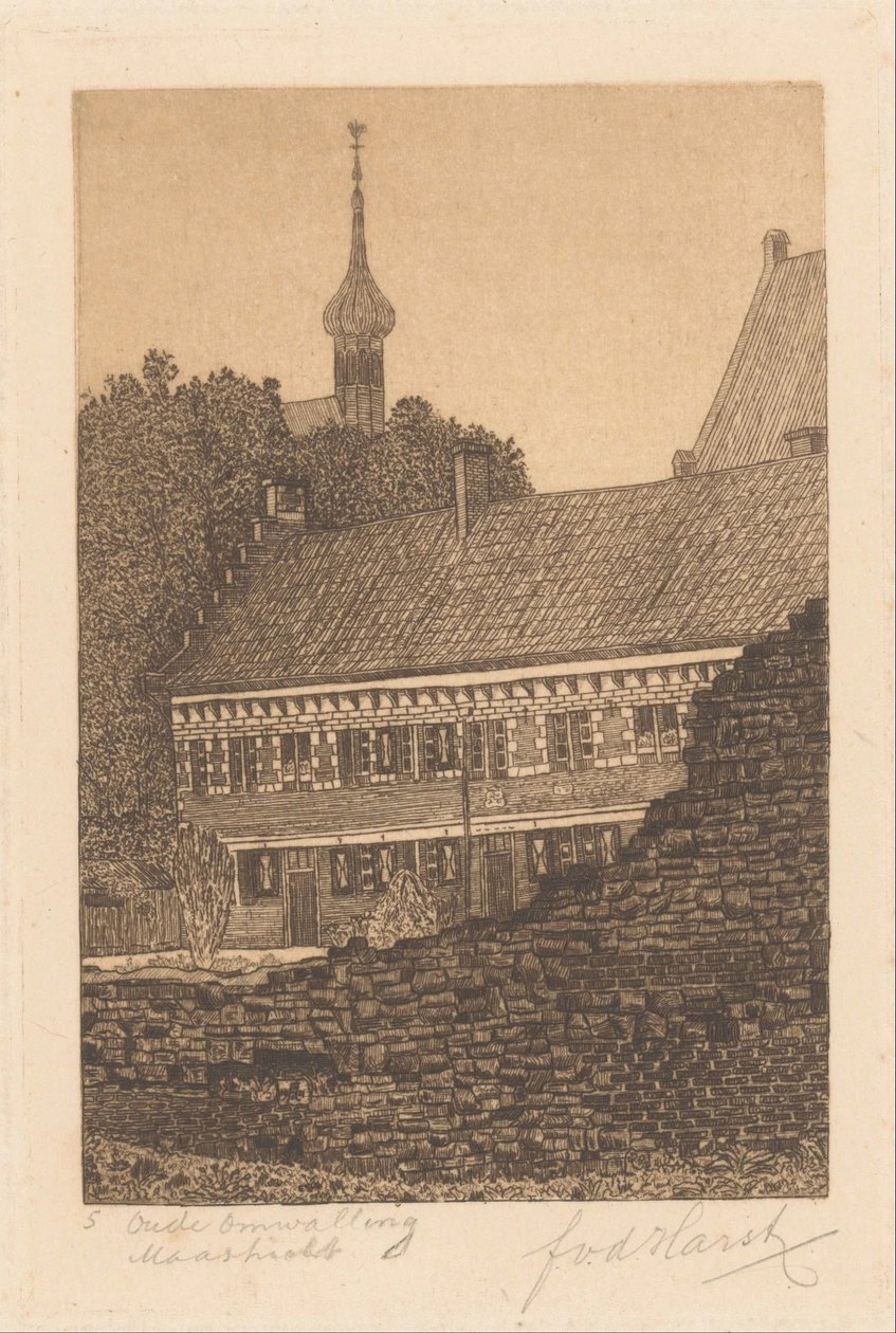 Oude omwalling, Maastricht door Frederik van der Harst (signed by artist)