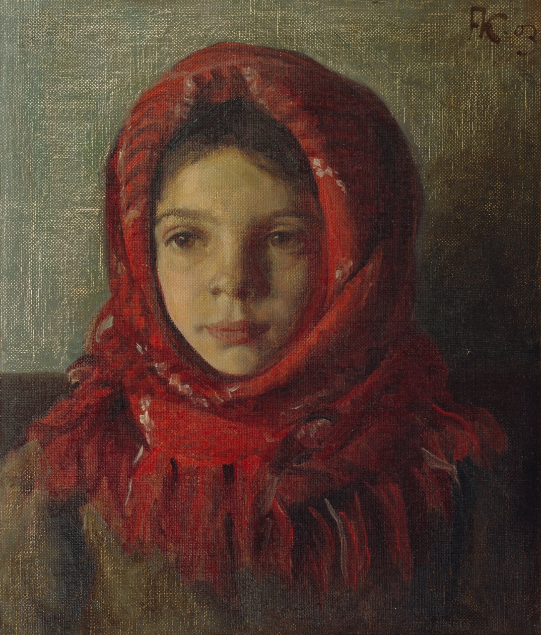 Meisje met hoofddoek door Fredrik Kolstoe