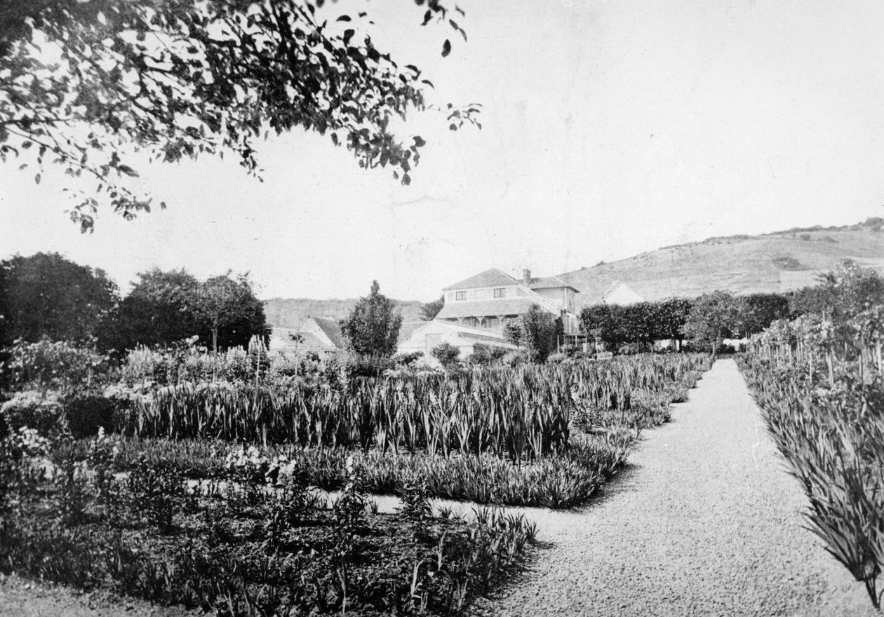 Monets Tuin, Giverny, ca. 1908 door French Photographer