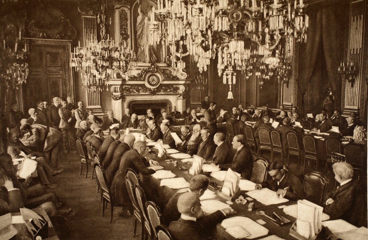 Openingsvergadering van de Vredesconferentie in Parijs, 18 januari 1919 door French Photographer
