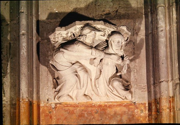 Een galante scène, van de console in het transept door French School