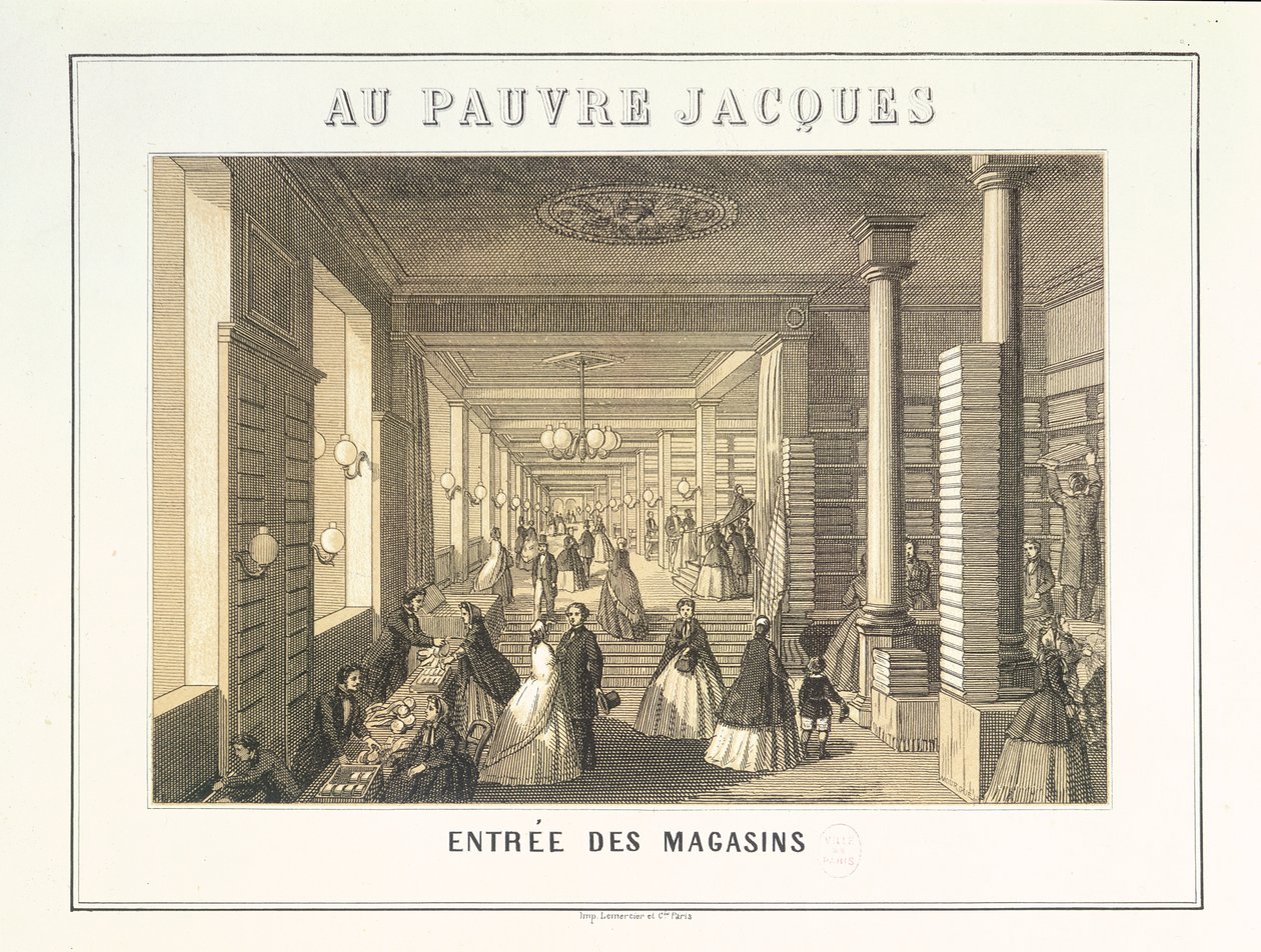 Au Pauvre Jacques: Entree naar de winkels door French School