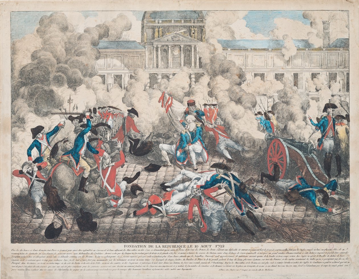 Stichting van de Republiek, 10 augustus 1792 door French School
