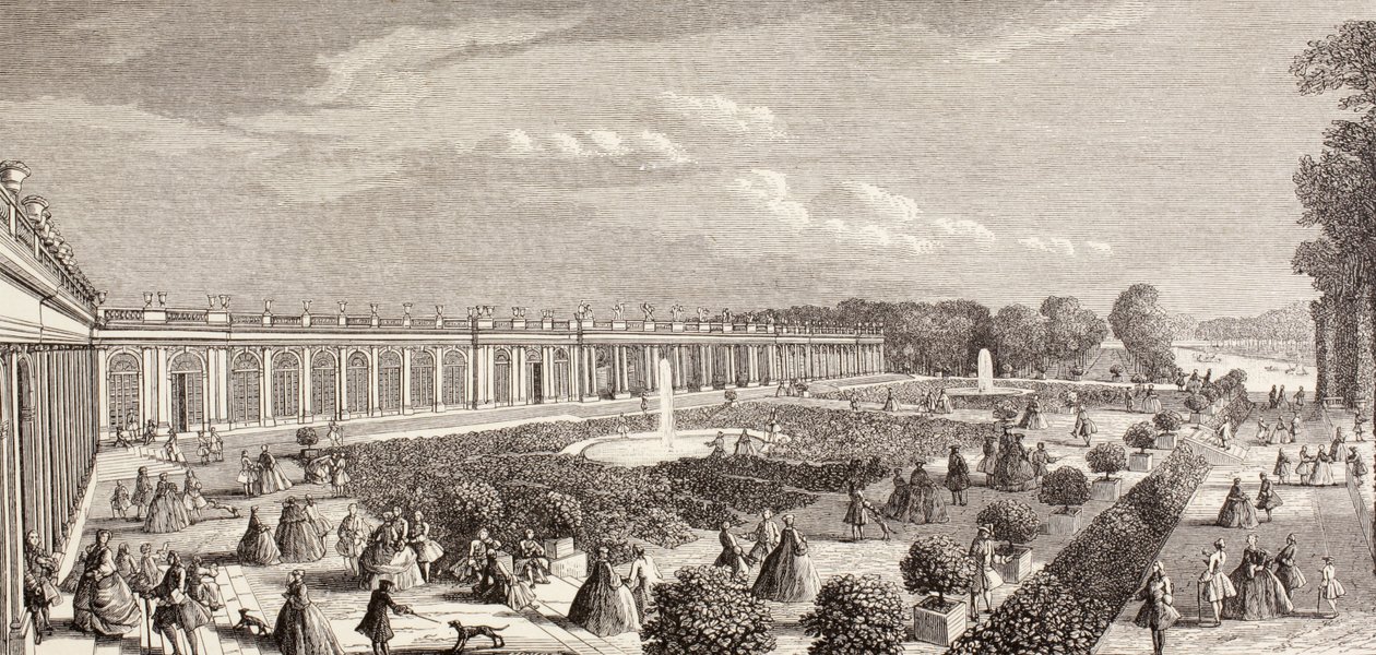 Le Grand Trianon, Versailles, in de 18e eeuw, uit 