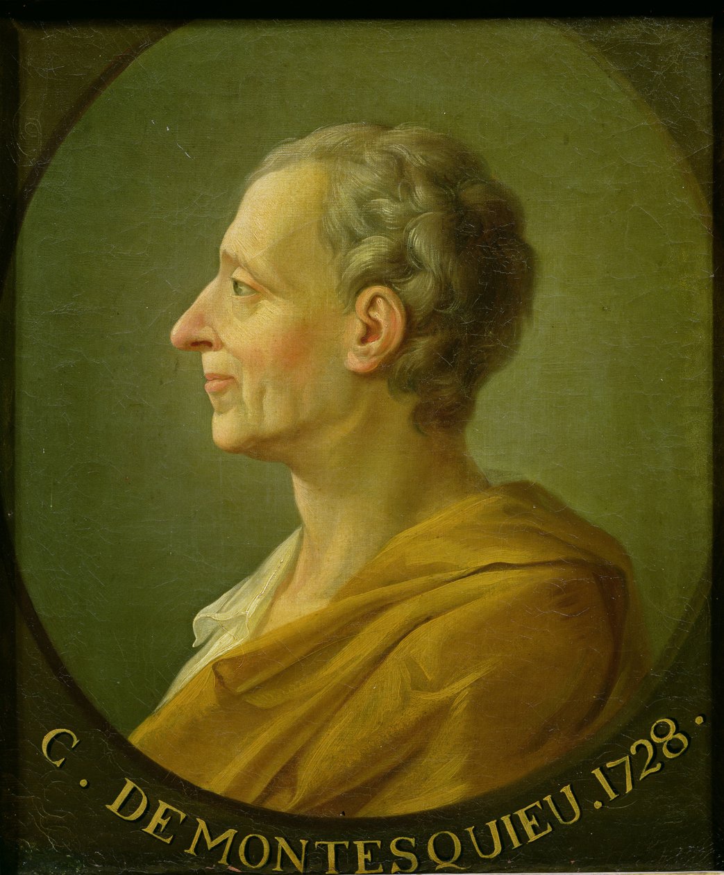 Portret van Charles de Montesquieu, Franse filosoof en jurist door French School