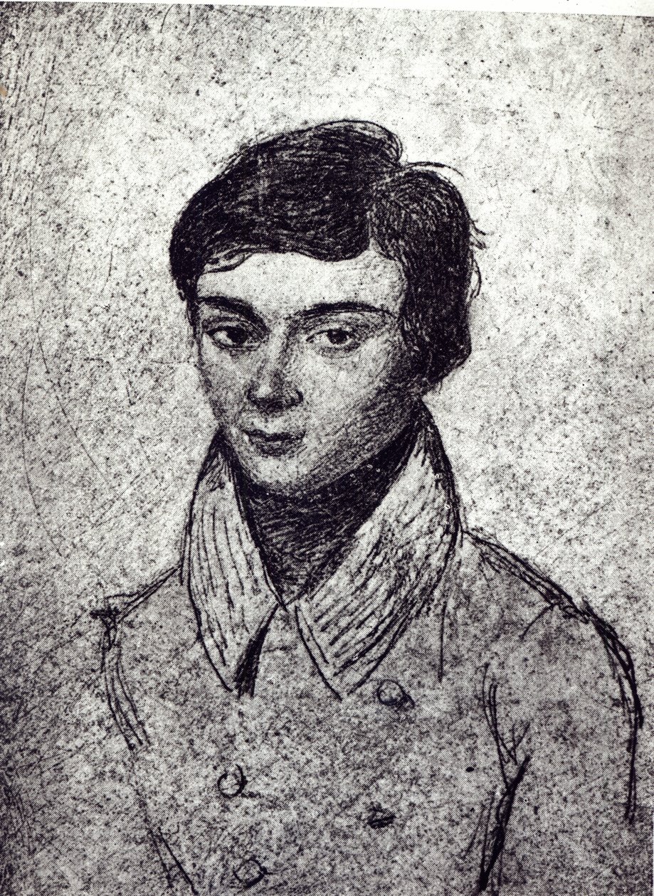 Portret van Évariste Galois (1811-32) (heliogravure) door French School