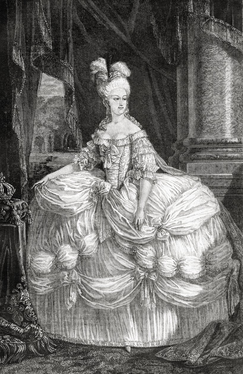 Portret van Marie Antoinette (1755-93) door French School