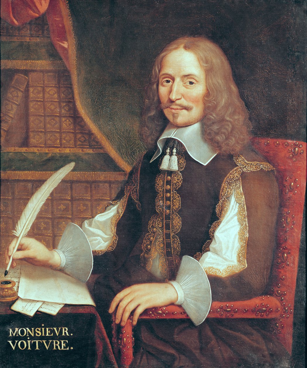 Portret van Vincent Voiture door French School