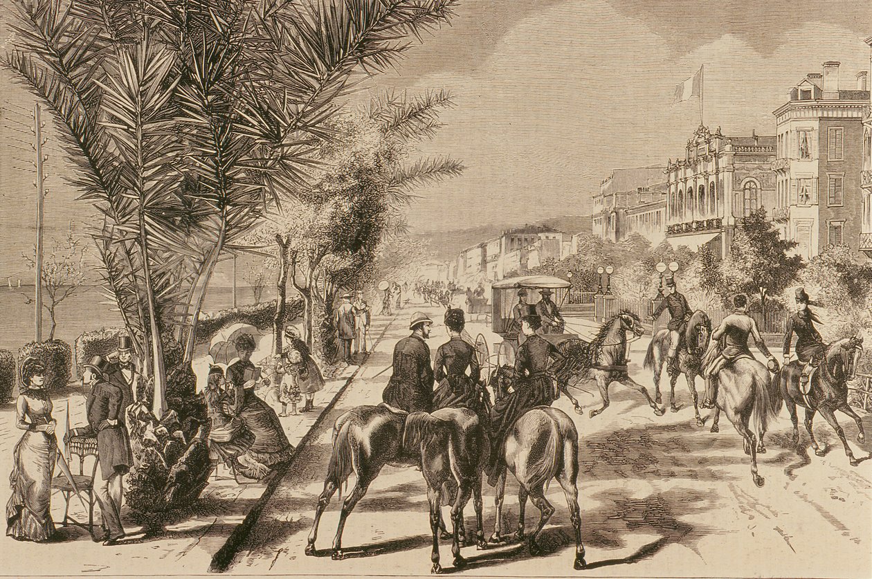 Promenade des Anglais, Nice, 1880 door French School