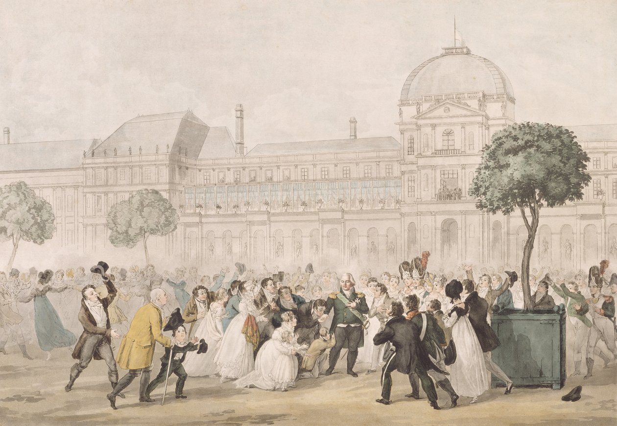 Terugkeer van Lodewijk XVIII naar Parijs, 8 juli 1815 door French School
