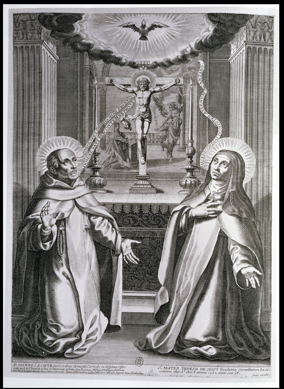 St. Johannes van het Kruis en St. Teresa van Avila door French School