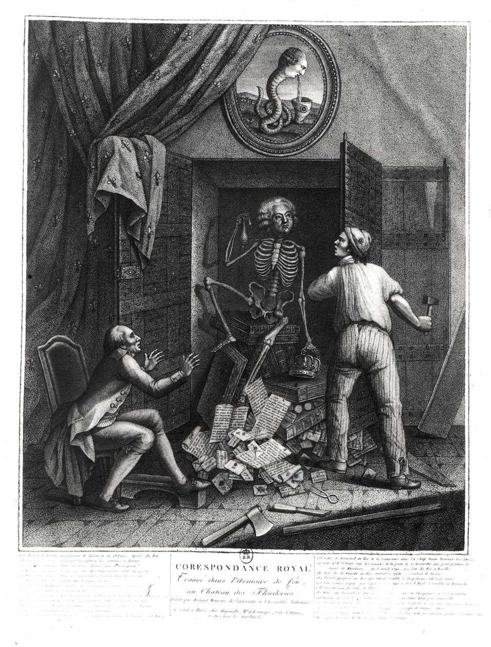 De Ontdekking van de Koninklijke Correspondentie in de Tuilerieën door French School