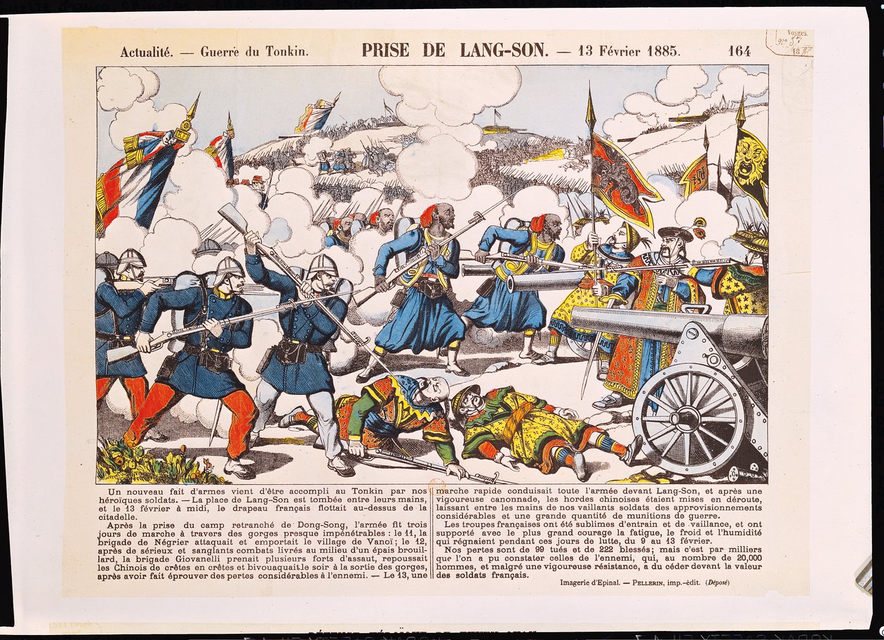 Het beleg van Lang-Son, 13 februari 1885 door French School