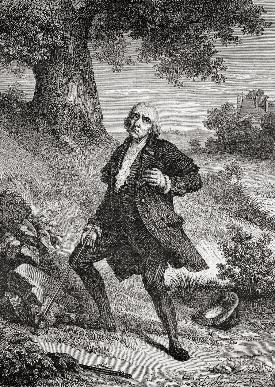De zelfmoord van Jean Marie Roland de La Platiere (1734-93) 10 november 1793 door French School