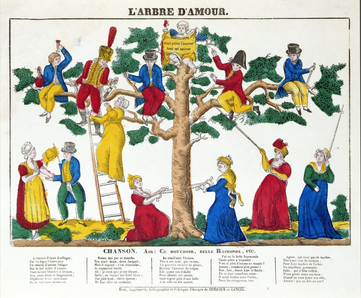 De boom van de liefde, circa 1830-40 door French School