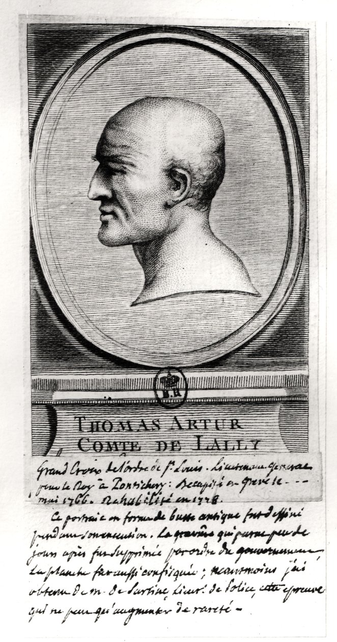 Thomas Arthur (1702-66) Graaf de Lally, c.1766 door French School