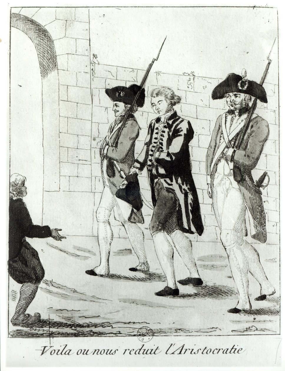 Tot wat we zijn gereduceerd door de aristocratie, Beaumarchais (1732-99) belandde in de gevangenis in 1773 door French School