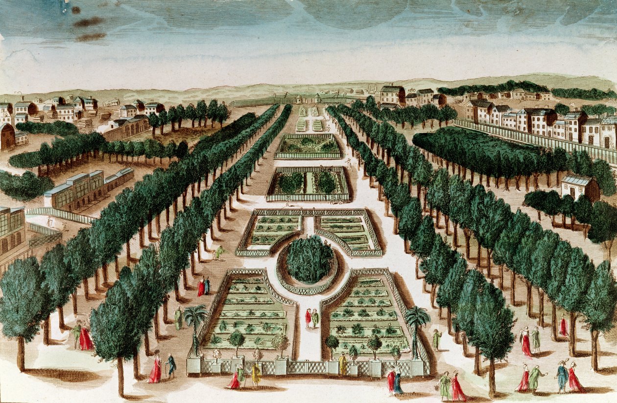 Uitzicht op de Jardin des Plantes vanuit het Cabinet d