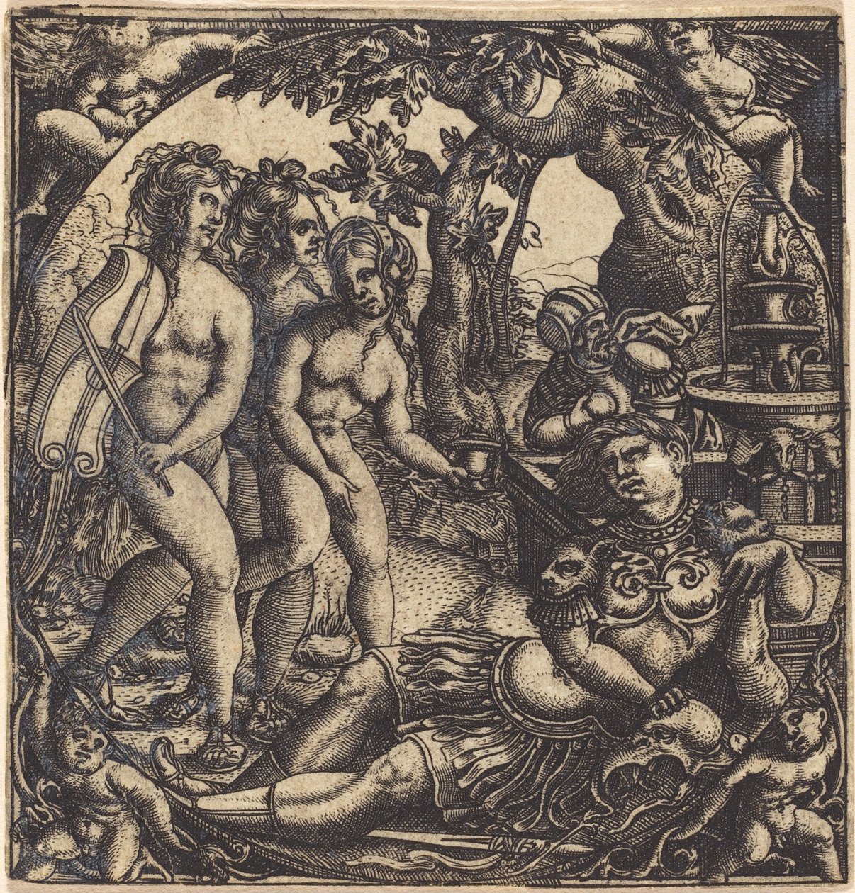 Het Oordeel van Paris door French 16th Century