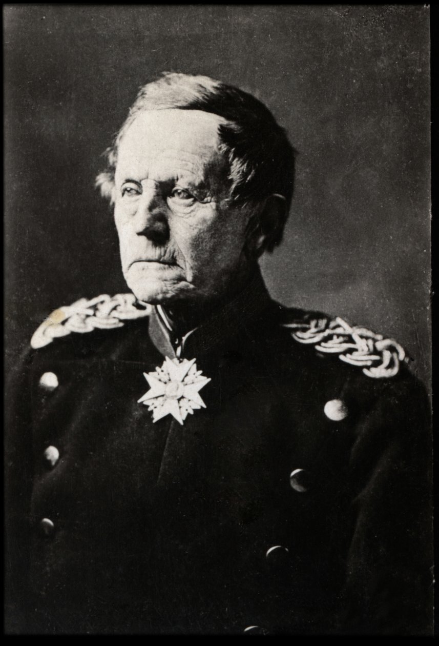 Portret van Helmuth Karl Bernhard von Moltke de Oudere (1800-1891), Duitse veldmaarschalk door French Photographer