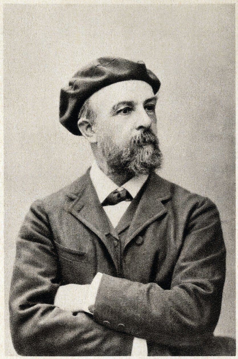 Portret van Odilon Redon (1840-1916), Franse schilder. Fotografie door French Photographer