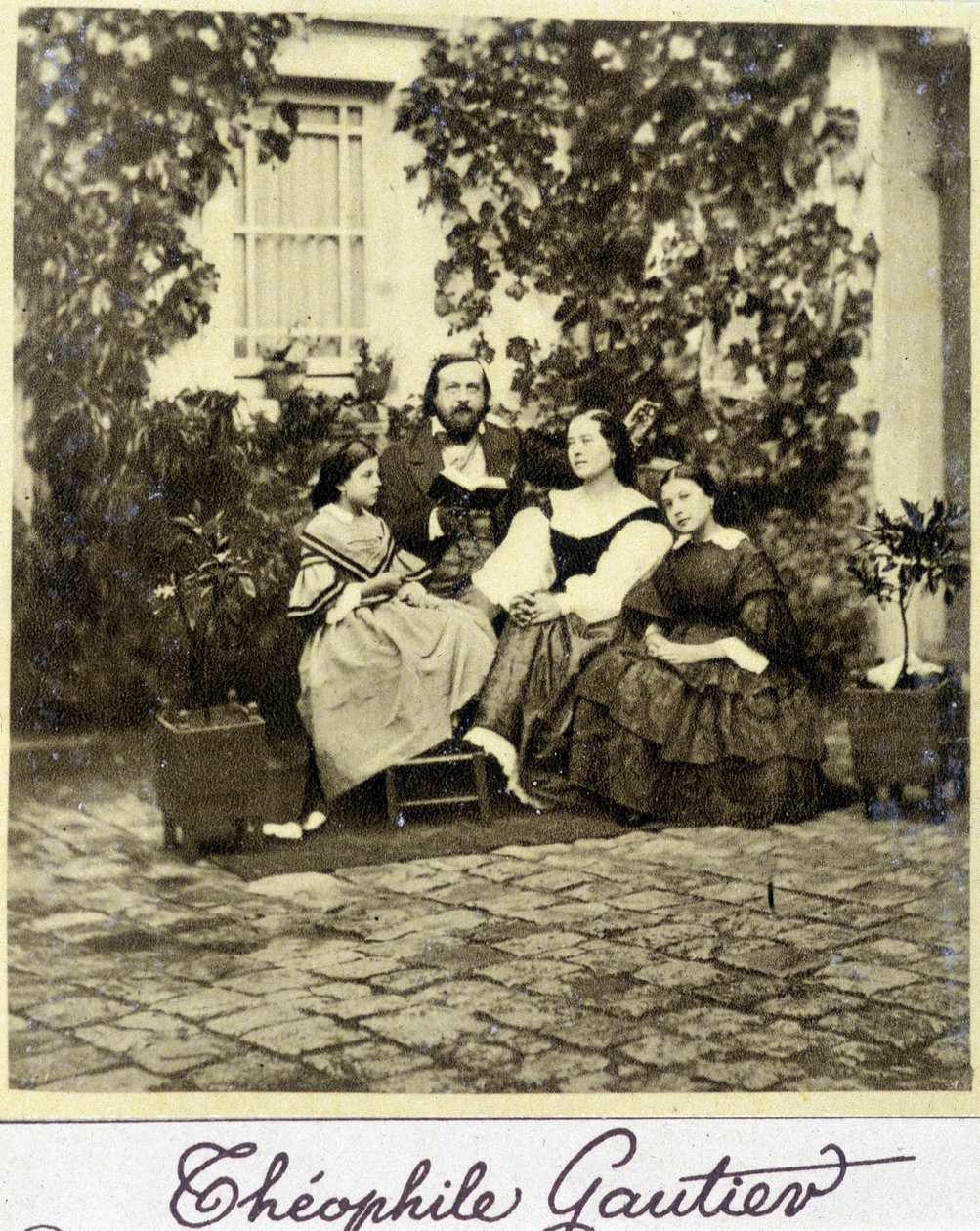 Portret van Théophile Gautier in de familie door French Photographer