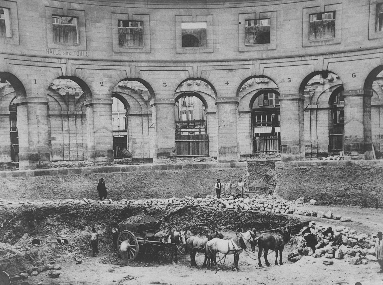Reconstructie van de Halle au Blé, Parijs door French Photographer