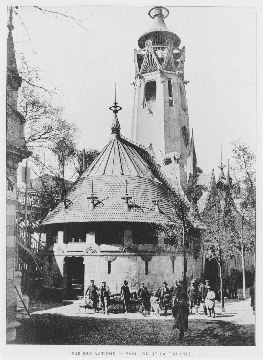 Het Finse Paviljoen op Rue des Nations op de Exposition Universelle van 1900, Parijs door French Photographer
