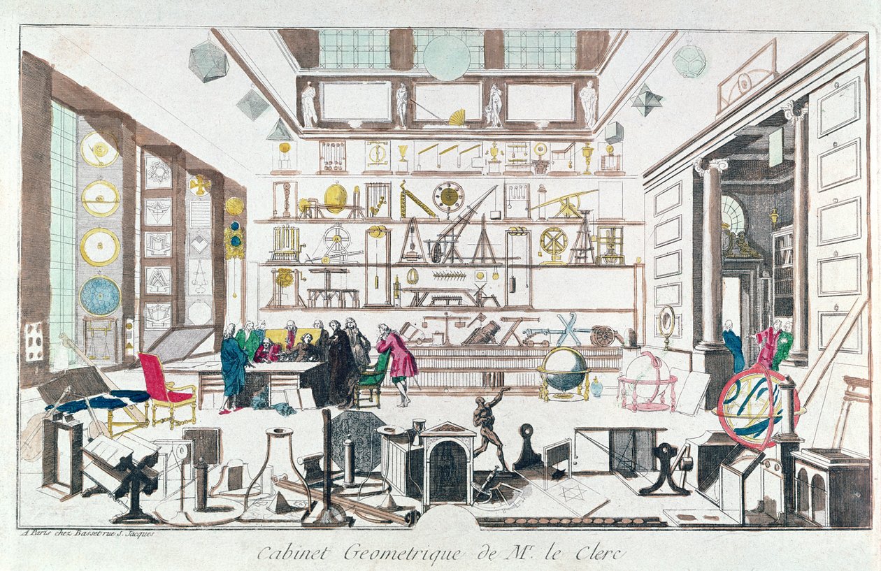 Een meetkundige studie, naar Sebastien Le Clerc, 1717 door French School
