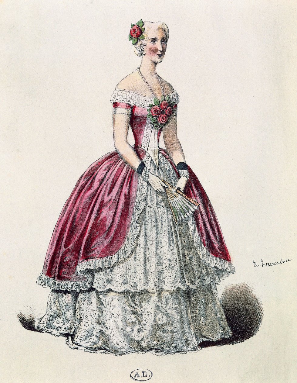 Actrice Eugenie Doche in titelrol in Dame met de Camelia