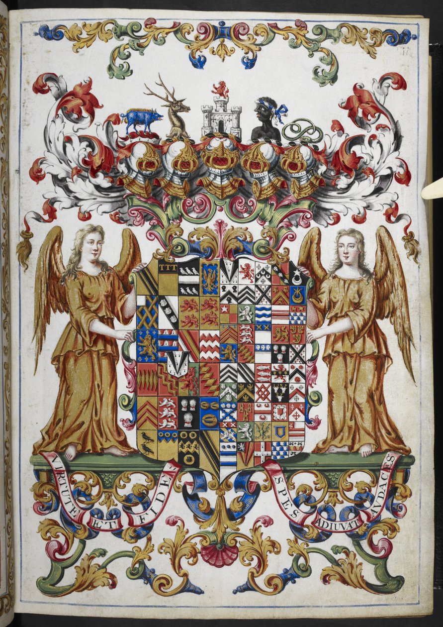 Wapen uit Getijdenboek (The Bedford Hours) c.1410-30 door French School