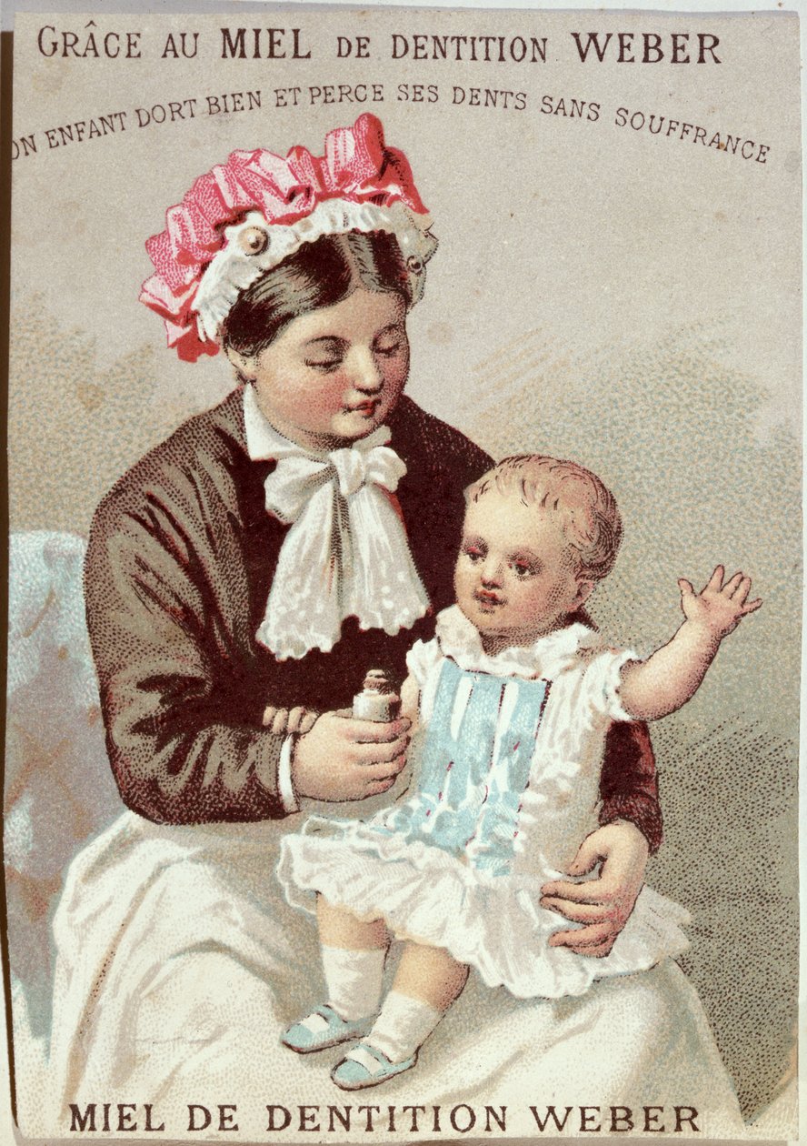 Advertentie voor Weber tandgel, ca. 1880-90 door French School