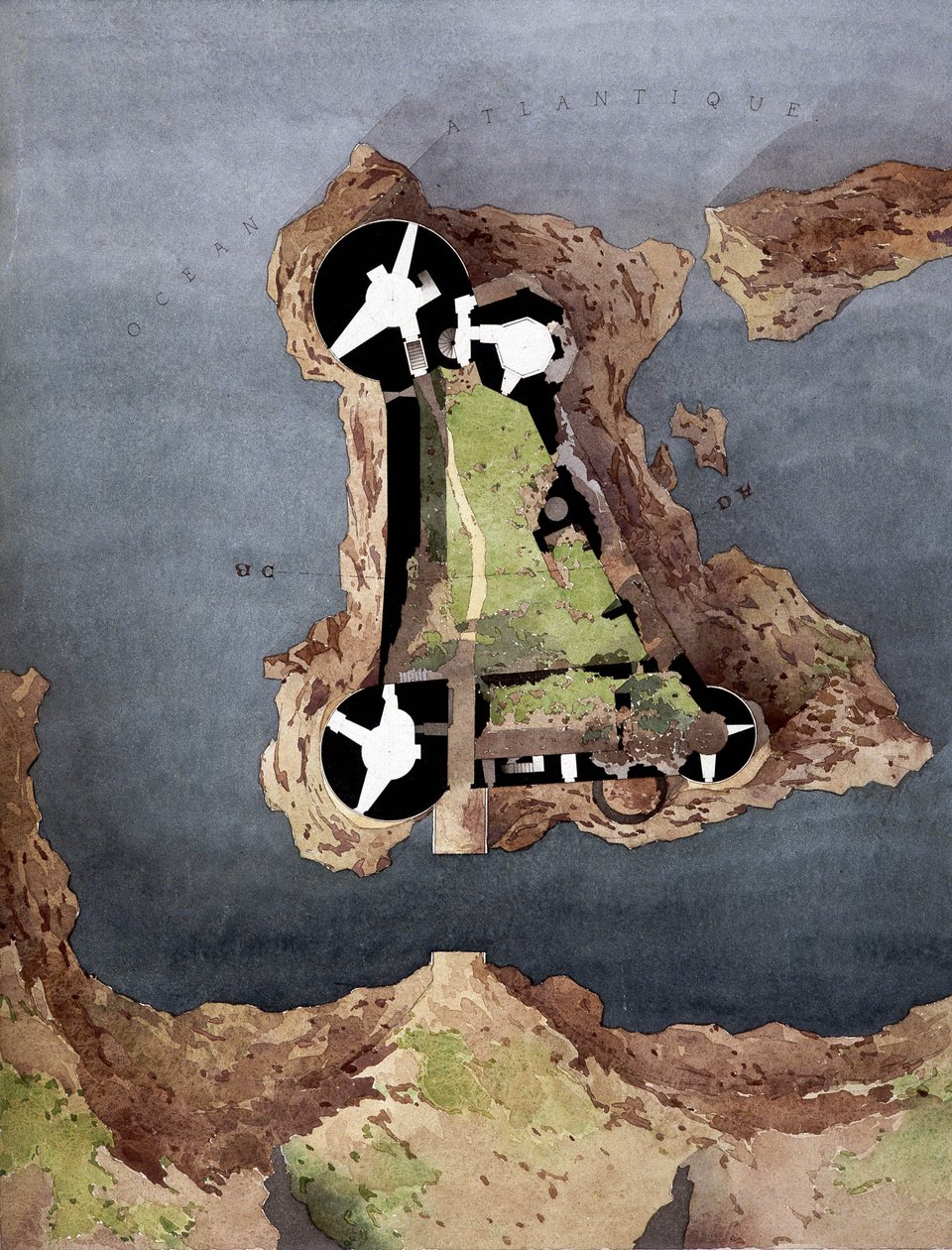 Luchtfoto van het eiland Yeu (Île-d