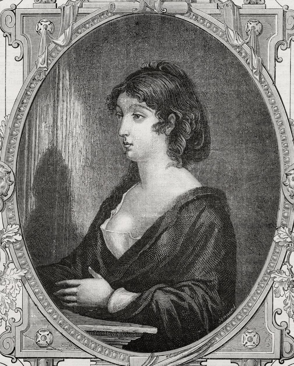 Aimee Cecile Renault (1774-94) gegraveerd door Pannemaker naar Rambert, uit 