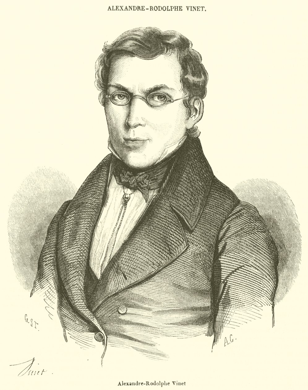 Alexandre-Rodolphe Vinet (gravure) door French School
