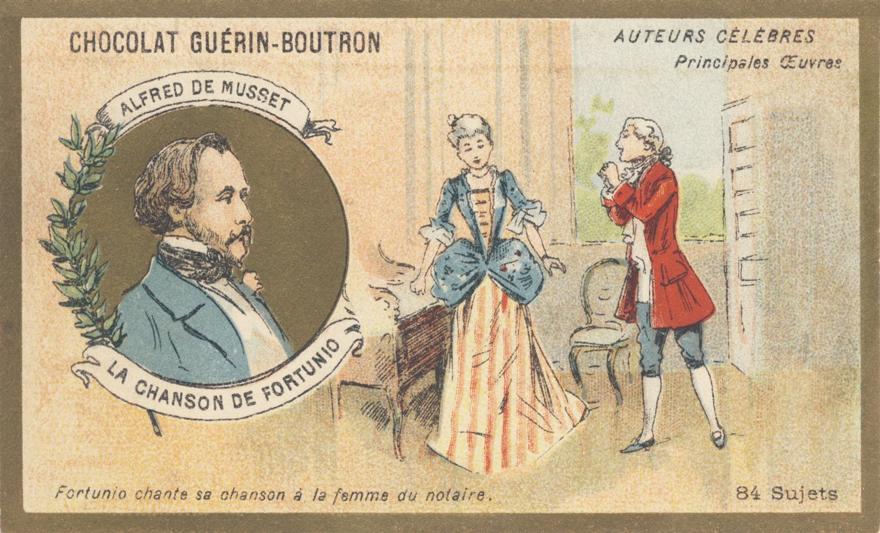 Alfred de Musset (1810-1857), Franse schrijver van de Romantische periode, auteur van 