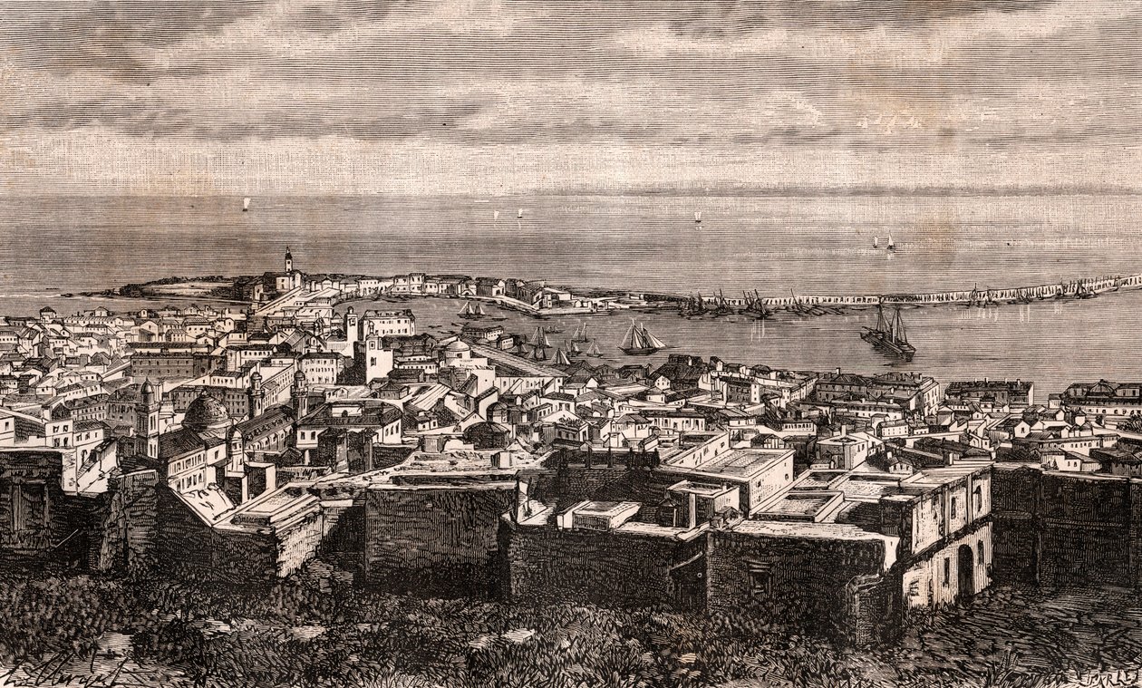 Algiers - Algerije - gravure in 