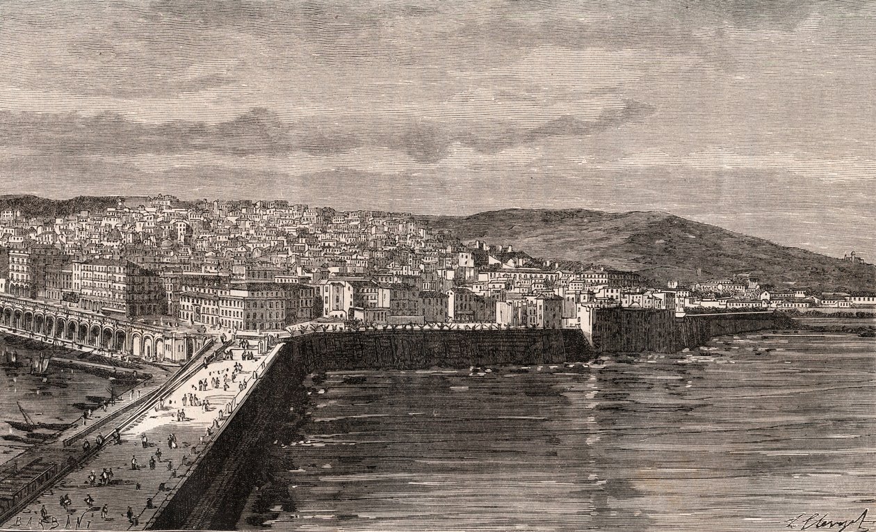 Algiers - Algerije - gravure in 
